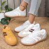 Women 2026 New Leopard Print Color Block Casual Flat Sneakers Versatile Fashion Sports Shoes, Women Shoes