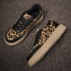 Women’S Leopard Print Casual Sports Shoes | Lightweight, Fashionable Lace-up Low-Top Sneakers with Breathable Midsole Cushioning and Arch Support, Suitable for Gym and Office, Comfortable and Durable All Year Round, Women Shoes